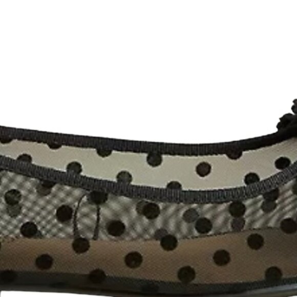 Polka Dot Mesh Pointed Flat (WW) - Size 10 - Picture 4 of 4